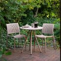 Lot de 4 chaises de jardin empilables en polypropylène beige - MAZALINE
