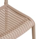 Lot de 4 chaises de jardin empilables en polypropylène beige - MAZALINE