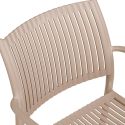 Lot de 4 fauteuils de table de jardin en polypropylène beige - MAZALINE