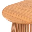 Table de jardin ovale 200cm en teck massif pieds ajourés - LIRICIA