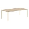 Table de jardin rectangulaire en aluminium plateau polyéthylène aspect bois - ABELINA