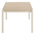Table de jardin rectangulaire en aluminium plateau polyéthylène aspect bois - ABELINA
