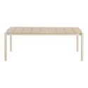 Table de jardin rectangulaire en aluminium plateau polyéthylène aspect bois - ABELINA