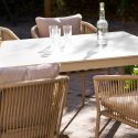 Table de jardin rectangulaire 160cm en aluminium plateau céramique - LUCIDIA