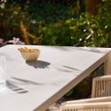 Table de jardin rectangulaire 200cm en aluminium plateau céramique - LUCIDIA