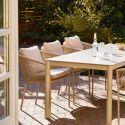 Table de jardin rectangulaire 200cm en aluminium plateau céramique - LUCIDIA