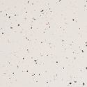 Table basse ronde en fibre d'argile blanche et aspect terrazzo - FIBRALYS