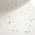 Table d'appoint en fibre d'argile blanche et aspect terrazzo - FIBRALYS