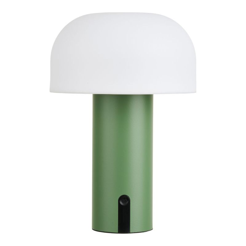 Lampe à poser extérieure rechargeable en polypropylène vert et blanc - SOLAM