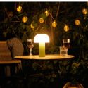 Lampe à poser extérieure rechargeable en polypropylène vert et blanc - SOLAM
