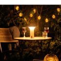 Lampe à poser extérieure rechargeable en polypropylène beige et blanc - RAMSEY