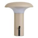 Lampe à poser extérieure rechargeable en polypropylène beige et blanc - RAMSEY
