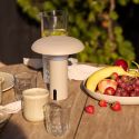 Lampe à poser extérieure rechargeable en polypropylène beige et blanc - RAMSEY