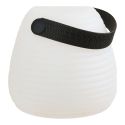 Lampe de jardin rechargeable forme oeuf Ø13cm en polyéthylène avec anse - DERBIA
