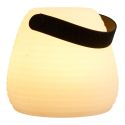Lampe de jardin rechargeable forme oeuf Ø13cm en polyéthylène avec anse - DERBIA