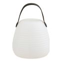 Lampe de jardin rechargeable forme oeuf Ø13cm en polyéthylène avec anse - DERBIA