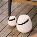 Lampe de jardin rechargeable forme oeuf Ø13cm en polyéthylène avec anse - DERBIA