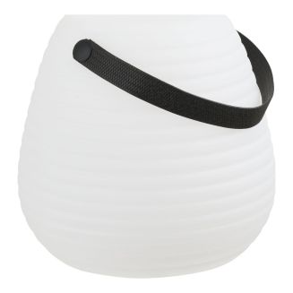 Lampe de jardin rechargeable forme oeuf Ø21cm en polyéthylène avec anse - DERBIA