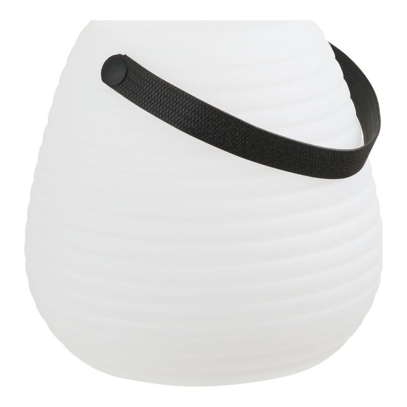 Lampe de jardin rechargeable forme oeuf Ø21cm en polyéthylène avec anse - DERBIA
