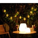 Lampe de jardin rechargeable forme oeuf Ø21cm en polyéthylène avec anse - DERBIA