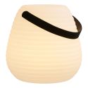 Lampe de jardin rechargeable forme oeuf Ø21cm en polyéthylène avec anse - DERBIA