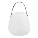 Lampe de jardin rechargeable forme oeuf Ø21cm en polyéthylène avec anse - DERBIA