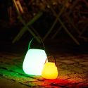Lampe de jardin rechargeable forme oeuf Ø21cm en polyéthylène avec anse - DERBIA