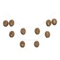 Guirlande extérieure 10 lanternes long.180cm imitation rotin - CARMITA
