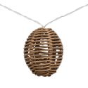 Guirlande extérieure 10 lanternes long.180cm imitation rotin - CARMITA