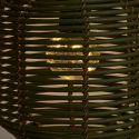 Lanterne solaire en imitation rotin vert Ø15cm - CARMEN