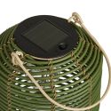 Lanterne solaire en imitation rotin vert Ø15cm - CARMEN