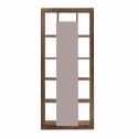 Colonne 1 porte avec encadrement 11 niches beige et aspect bois finition Mercure - LIMANI