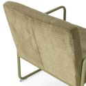Fauteuil structure métallique forme luge assise tissu maille douce vert - CIVEN