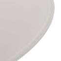 Table repas ronde Ø120cm plateau en verre trempé et pieds croisés métal crème - AXELLE
