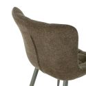 Lot de 2 chaises en tissu maille avec surpiqûres et pieds métal vert - RIBEL