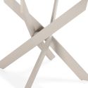 Table ronde Ø120cm pieds métal crème et plateau en verre - RITHA