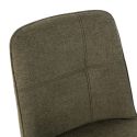 Lot de 2 chaises pivotantes tissu maillé vert surpiqûres décalées et pieds en métal noir - MICHAL