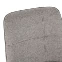Lot de 2 chaises pivotantes tissu maillé gris surpiqûres décalées et pieds en métal noir - MICHAL