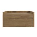 Chevet suspendu 1 tiroir aspect bois foncé - DEKTER