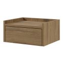 Chevet suspendu 1 tiroir aspect bois foncé - DEKTER
