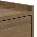 Chevet suspendu 1 tiroir aspect bois foncé - DEKTER