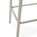 Lot de 4 tabourets de bar H65cm en bois naturel pied en métal beige - BAHIA