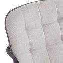 Lot de 6 chaises en tissu chiné gris 2 tons et métal noir - GIANA
