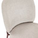 Lot de 6 chaises en tissu polyester doux beige et pieds en métal laqué terracotta - DARRIS