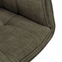 Lot de 4 fauteuils de table pivotants en tissu chenille avec surpiqûres vert - KIOKO