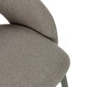Lot de 6 chaises enveloppantes en tissu maille et pieds métal vert - LAYANI