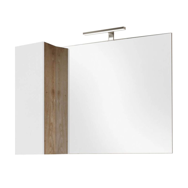 Miroir blanc et aspect bois finition Cadiz 110cm - ARTURO