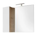 Miroir blanc et aspect bois finition Cadiz 92cm - ARTURO