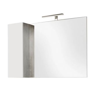 Miroir blanc et aspect béton 110cm - ARTURO