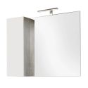 Miroir blanc et aspect béton 92cm - ARTURO
